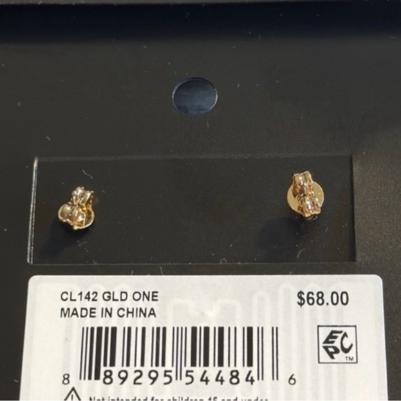 Coach Signature Pavé Bar Huggie Earrings 😍 NWT❣️ - Picture 5 of 5